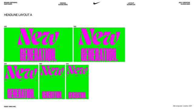 Nike Empower Headline Layout A aspect ratios