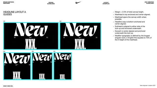 Nike Empower Headline Layout A guides