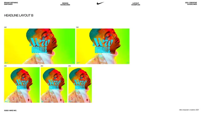Nike Empower Headline Layout B responsive sizing