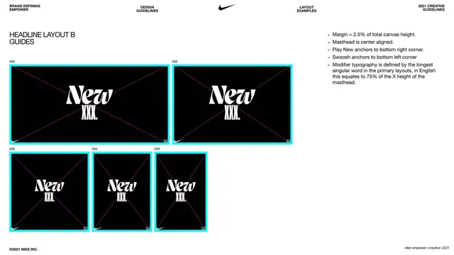 Nike Empower Headline Layout B guides