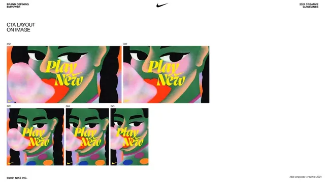 Nike Empower CTA Layout on image