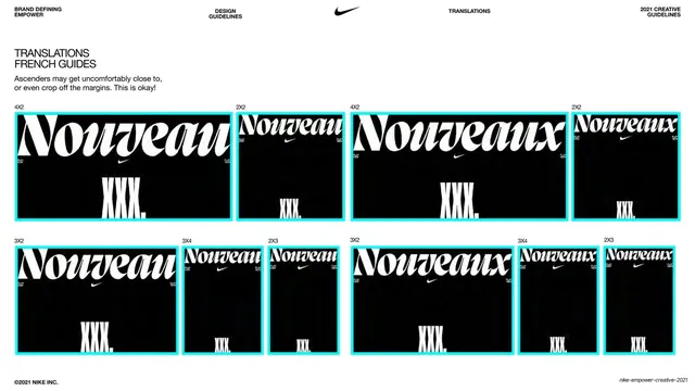 French Nouveau masthead guides on black