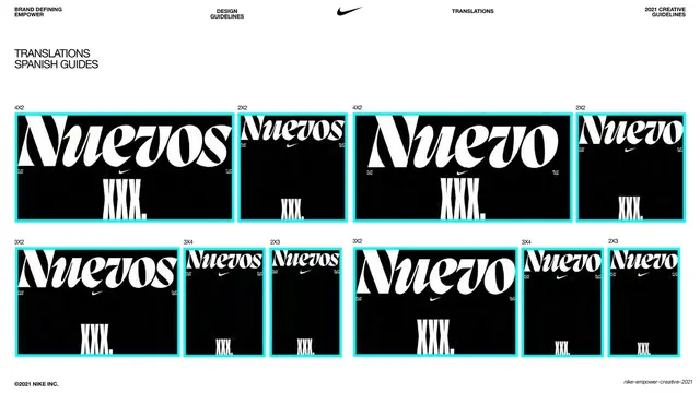 Spanish Nuevos masthead guides on black