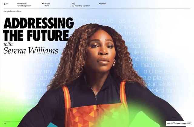 Addressing the Future with Serena Williams section opener