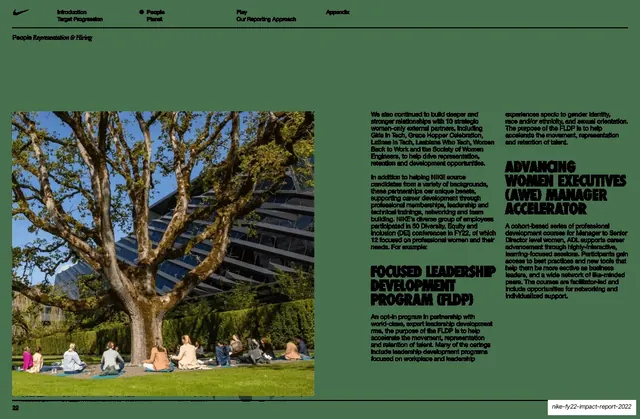 Leadership development programs editorial text-and-photo spread