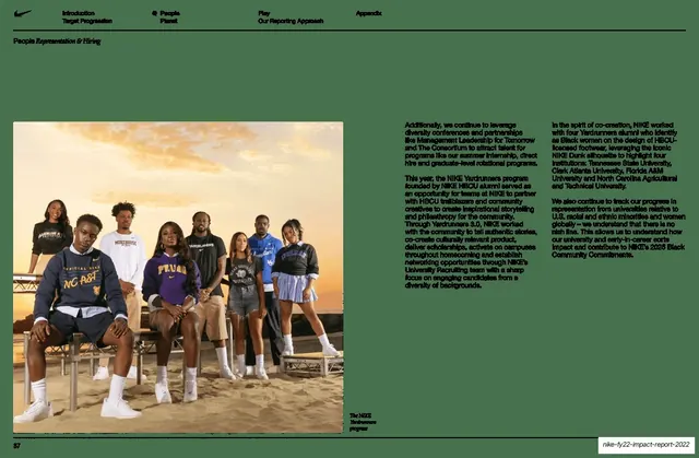 Nike Yardrunners HBCU program content page