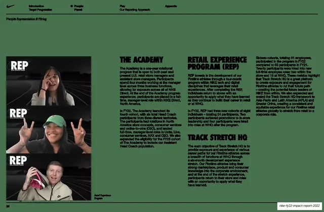 REP and Academy programs content page, editorial, dark-mode, dark