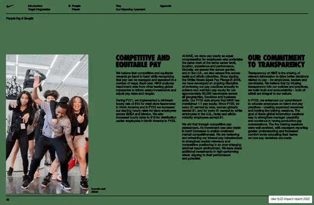 Equitable pay and transparency content page
