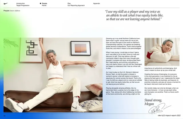 Megan Rapinoe feature quote spread