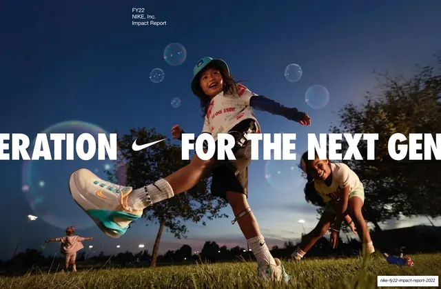 Nike FY22 Impact Report 2022, editorial, photographic, dark