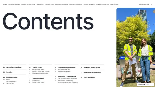 Contents, editorial, corporate-clean, light