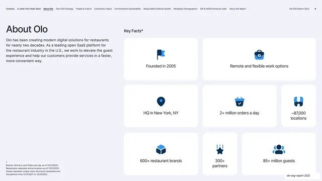 About Olo key facts, editorial, corporate-clean, light