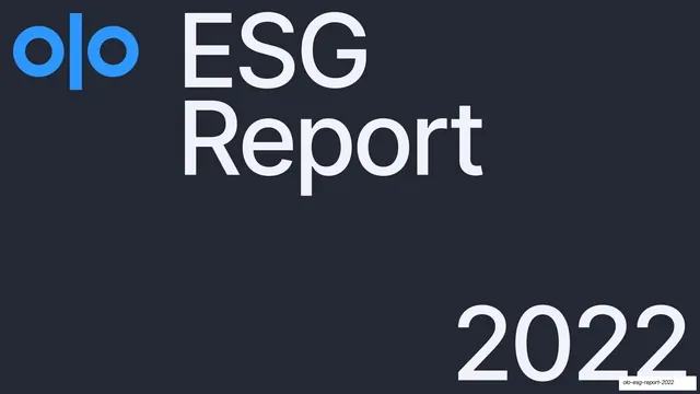 Olo ESG Report 2022, editorial, corporate-clean, light