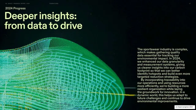 Deeper insights headline over green data-mesh, editorial, dark-mode, dark