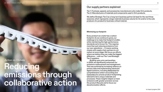 Reducing emissions split photo and body copy