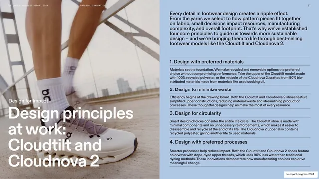 Design principles at work numbered list with running photo, editorial, minimal, cool