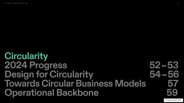 Circularity section divider with contents