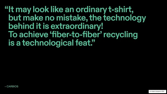 CARBIOS fiber-to-fiber recycling pull-quote