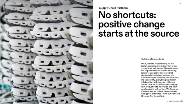 No shortcuts supply-chain headline-and-photo spread