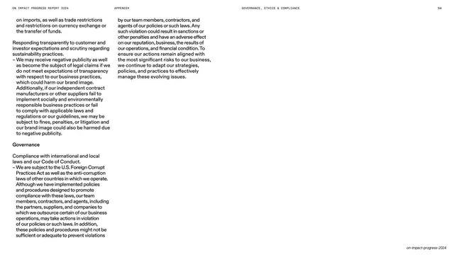 Governance subhead with two-column running text