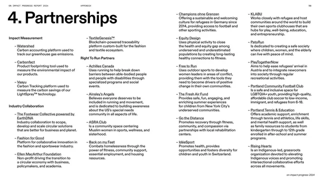 Partnerships section opener with directory list