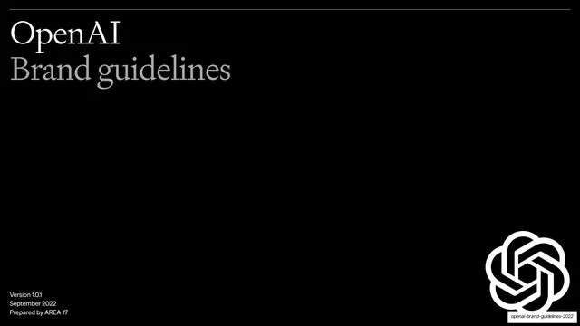 OpenAI Brand Guidelines 2022, minimal, swiss, high-contrast