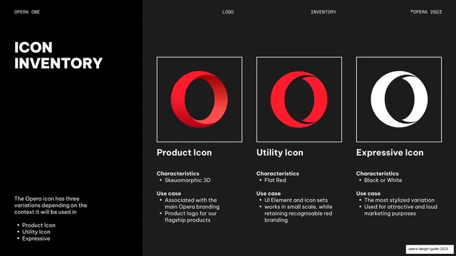Icon inventory three variants