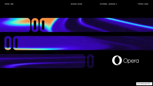Opera One Design Guide 2023, dark-mode, editorial, dark