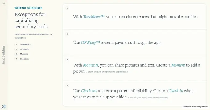 Exceptions for capitalizing secondary tools
