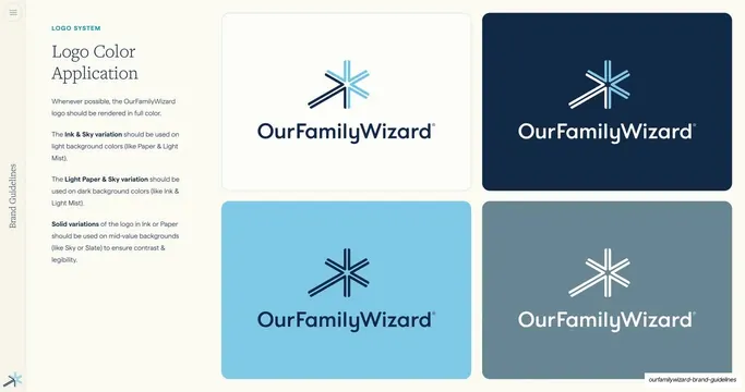 Logo Color Application four backgrounds