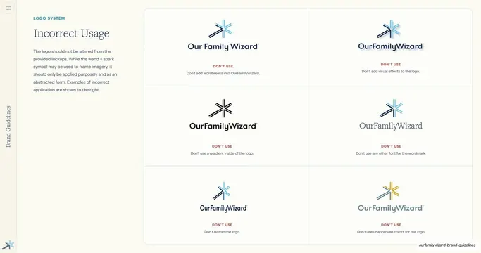 Logo incorrect usage grid
