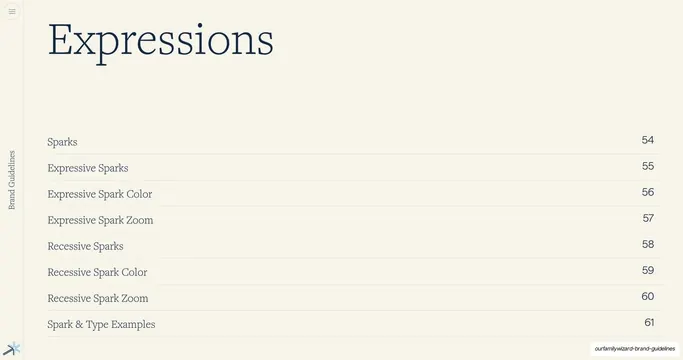 Expressions section divider