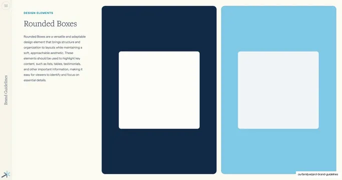 Rounded Boxes design element