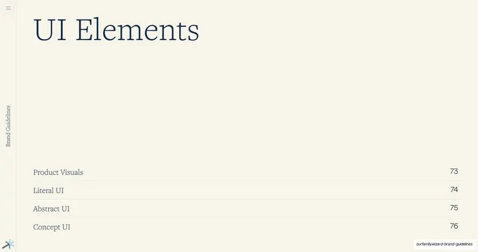 UI Elements section divider