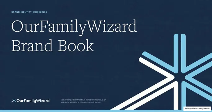 OurFamilyWizard Brand Guidelines Book, editorial, minimal, light