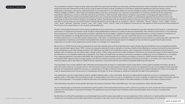 Forward-looking statements and Safe Harbor