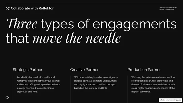Three types of engagements