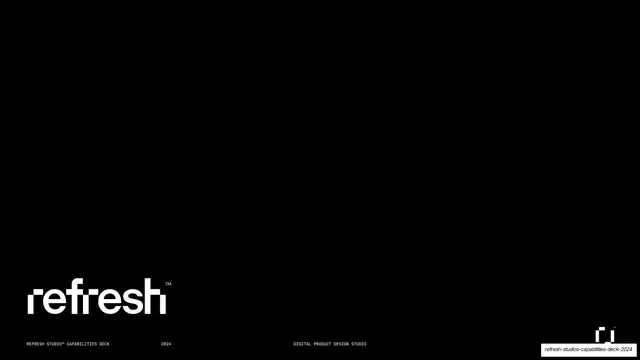 Refresh cover wordmark on black