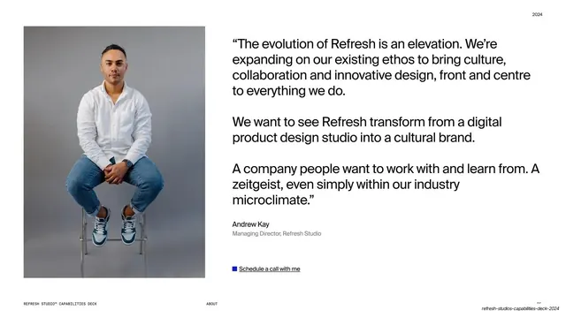 Managing Director quote with portrait