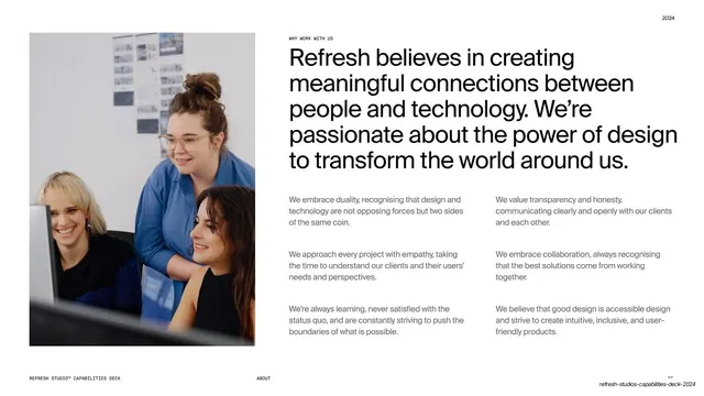 Why work with us - values