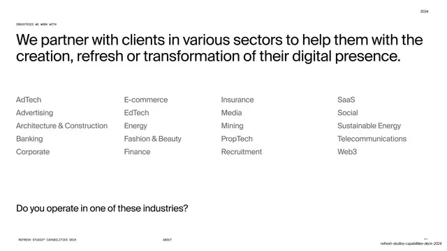 Industries we work with