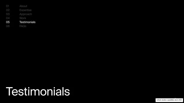 What our clients say - testimonial wall