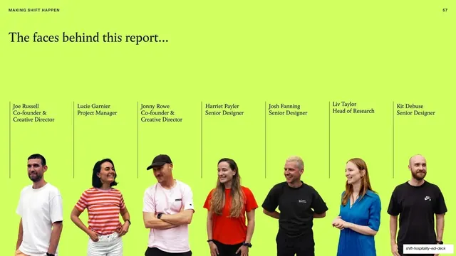 The faces behind this report team row