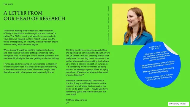 The Shift Hospitality EDI Deck 2024, editorial, swiss, vibrant
