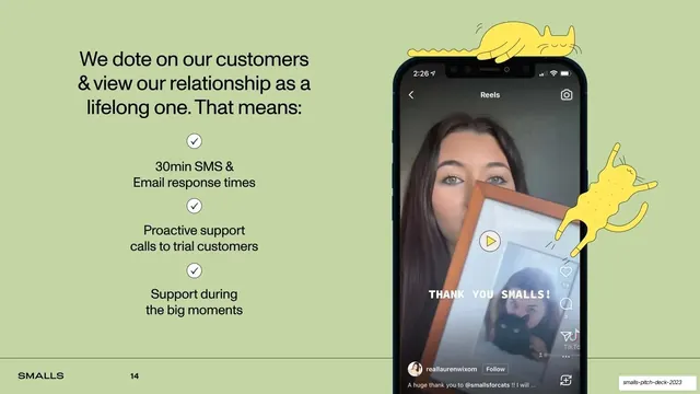 Customer relationship checklist with phone mockup, editorial, minimal, muted