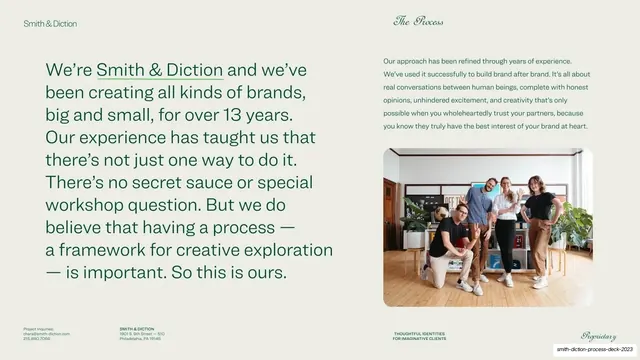 13 years of brand design about slide, editorial, minimal, light