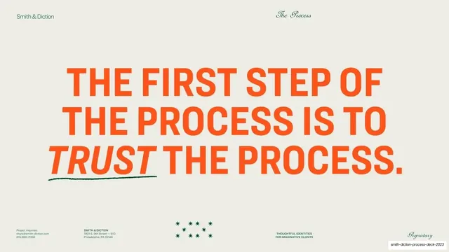 Trust the process closing statement, editorial, minimal, light