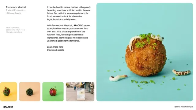 Tomorrow's Meatball project, editorial, minimal, light