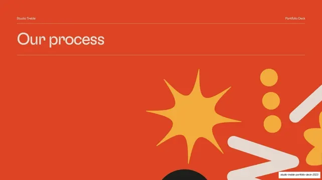 Our process section divider, minimal, editorial, vibrant