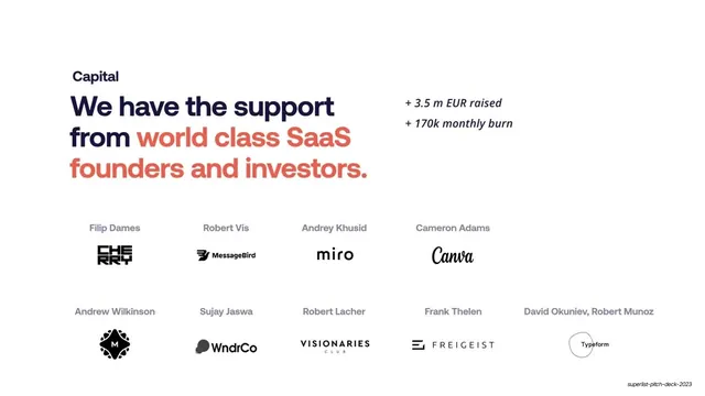 Backed by world-class founders and investors, light-mode, minimal, light
